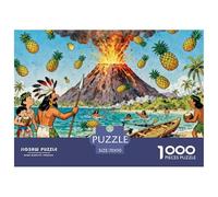 Offrande volcanique des îles du Pacifique Puzzle en Bois Imperméable DIY Puzzles De 1000 Pièces pour Adultes Cadeaux Coloré Jeux De Stimulants