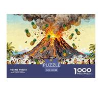 Offrande volcanique des îles du Pacifique Puzzle en Bois Imperméable Puzzles De 1000 Pièces pour Adultes Coloré Jeux Éducatifs