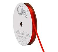 Offray 1/7,3 x 27,4 m Ruban de Satin Double Face, Rouge