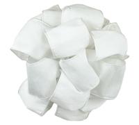 Offray Anisha Ruban artisanal à bords métalliques, 6,3 cm de large par bobine de 9,1 m, blanc