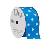 Offray Polka Dot Ruban Gros-Grain 1-1/2 "X 9 '-Island Bleu, Autres, Multicolore