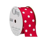 Offray Polka Dot Ruban Gros-Grain 1-1/2 X 9 » -Red, d'autres, Multicolore
