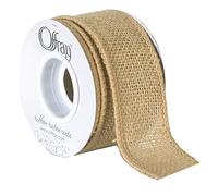 Offray Ruban en Toile de Jute à Bords arrondis, Acrylique, Multicolore, 8.3800000000000008x8.6300000000000008x3.37 cm