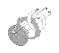 Givi Adapter BF36, titulaire Tanklock Noir Noir