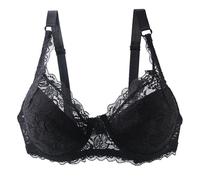 Offre De Ventes Flash Soutien Gorge sans Armature 110C Remonte Poitrine Brassiere en Dentelle Femme Sexy Soutiens Maternité Grande Taille Padde Croiser Devant Mariage L Coton XL Sport Blanche