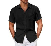 Offre du Jour Aujourd'hui Chemise boutonnée à Manches Courtes pour Hommes, Chemise décontractée, été, Manches Courtes, Chemises boutonnées, vêtements Tendance Amazon Warehouse Clearance UK Pallets
