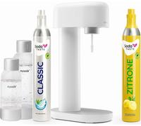 Offre économique : Ruby appareil à gazéifier l'eau (blanc) + cylindre de CO2 citron