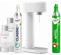Offre économique : Ruby Appareil à gazéifier l'eau (blanc) + cylindre de CO2 Pomme