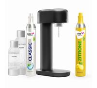 Offre économique : Ruby Appareil à gazéifier l'eau (noir) + cylindre de CO2 citron