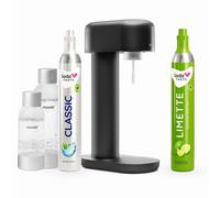 Offre économique : Ruby appareil à gazéifier l'eau (noir) + cylindre de CO2 citron vert
