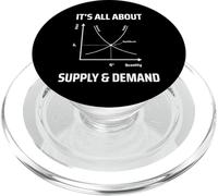 Offre et Demande Professeur et économiste drôle d'économie PopSockets PopGrip pour MagSafe
