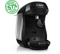Machine multi-boissons Bosch TAS102E - 1400 W - Café, Café crème, Cappuccino, Chocolat chaud, Espresso, Lait chaud, Latte Macchiato, Thé - Plastique recylcé noir