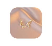 offre flash du jour Boucles d'oreilles Femme diamant perle d'or, boucles d'oreilles faible sensibilité en argent boucles d'oreilles en cristal multicolore bon plan amaon du jour