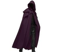 Offre Flash Du Jour Cape Pour Halloween Homme,Cape À Capuche Style Gothique Médiévale Manteau Pour Halloween Manteau Cape Couleur Unie Grande Taille,DeGuisement Carnaval Offre A Duree Limitee