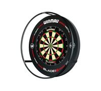 WINMAU Cible de fléchettes plasma - Lumière noire à 360 degrés avec bordure noire Pro Line
