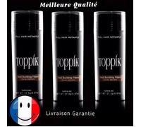 Offre Special Lot 3*27,5 Gr Toppik Poudre Densifiante Toppik Perte Cheveux Calvitie Soins Capillaire 27,5gr Keratine Couleur Chatain