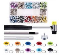 Offre Spéciale 500 Pièces Kit D'¿Illets, Oeillet Outil De Réglage Oeillets Ensemble Avec Outil D'installation Kit Dans Une Boîte De Rangement En Cuir Artisanat Bricolage Projets