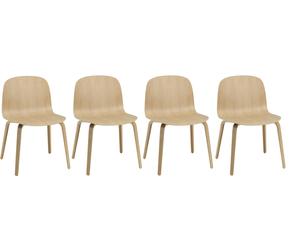 Offre spéciale Chaise Visu, piètement en bois, ensemble de 4 pièces, chêne Muuto, pièce unique - 5713294831889