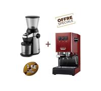 Offre spéciale CLASSIC E24 CHERRY RED RI9481/12 et MD15 RI8123/01 - GAGGIA + 1 Kg de café moulu OFFERT