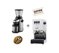 Offre spéciale CLASSIC E24 POLAR WHITE RI9481/13 et MD15 RI8123/01 - GAGGIA + 1 Kg de café grain OFFERT