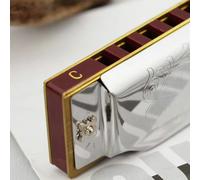 Offre spéciale nouveau argent Suzuki 10 trous Harmonica maître folklorique bouche orgue C iatonique Blues avec belle boîte Instrumentos Musicais C