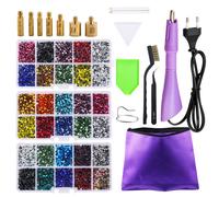 Offre spéciale nouvel ensemble de Strass correcteurs à chaud, prise ue ou américaine, applicateur Hotfix et 7 pointes, Strass en verre de cristal, baguette à repasser DMC-Rose-A