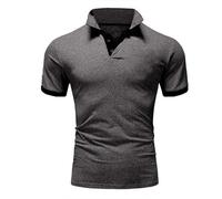 Offres Amazon T-Shirt à Manches Courtes et col Montant pour Hommes, Mode décontractée, Blocage de Couleur, Sport Chemises Tunique Homme Manches Courtes Déstockage Vente de Bonnes Affaires