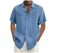 Offres de la Journée de la Grande-Bretagne Hawaienne Manches Courtes Boutonnée Colorées pour Palm Tree imprimés Tendance et Respirante Blouse Hommes La Mode Ete Chemis Amazon Warehouse Clearance UK