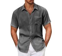 Offres de la nuit de Guy Fawkes Chemise boutonnée à manches courtes pour hommes, chemise décontractée, été, manches courtes, chemises boutonnées, vêtements tendance décontractés Dégag Soldes Soldes