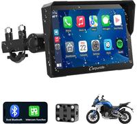 [Offres d'été - avec livraison le lendemain] Écran CARPURIDE W702 Pro pour moto avec fonction interphone, CarPlay et Android Auto sans fil, Écran tactile portable 7 pouces étanche, Double Bluetooth am