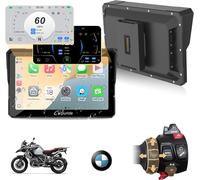 [Offres d'été - avec livraison le lendemain] Écran CARPURIDE W702BS Pro Carplay pour moto avec molette native Wonder Wheel pour moto BMW, CarPlay & Android Auto sans fil, Écran tactile imperméable 7",