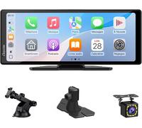 [Offres d'été - avec livraison le lendemain] Écran portable Carplay CARPURIDE, V92R Carplay & Android Auto sans fil, Radio écran tactile 10,26 pouces 1080P HD avec véritable caméra arrière 720P/BT 5.0