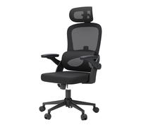 SIHOO M102C Fauteuil de Bureau Ergonomique, Dossier Haut, Accoudoirs Rabattables, Soutien Lombaire Réglable, Appuie-Tête, Noir Noir