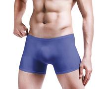 Offres du jour Prime Boxer d'été en soie glacée pour hommes, poinçon 3D, Sexy, Transparent, pour jeunes, Ultra , respirant Sous-vêtements Pour Hommes Jambes Longues Amazon Warehouse Clearance Uk