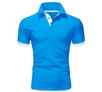 Offres éclair du Jour T-Shirt à Manches Courtes et col Montant pour Hommes, Mode décontractée, Blocage de Couleur, Sport Chemises Tunique Homme Manches Courtes Déstockage Vente de Bonnes Affaires