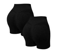 Offres Lot de 3 leggings de sport pour femme taille haute anti-frottements Pantalon court de sport anti-cellulite pour yoga, gym, cyclisme, jogging, 02E, XX-Large