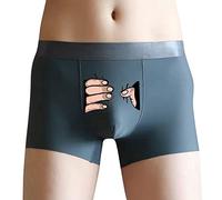 Offres spéciales d'aujourd'hui Sous-vêtement en soie glacée pour homme Personnalité créative drôle Shorty respirant mignon et amusant. Emballeurs Sous-vêtements Hommes Amazon Warehouse Clearance Uk