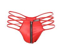 Offres spéciales d'aujourd'hui String en similicuir avec fermeture éclair pour hommes sous-vêtements sexy en cuir sous-vêtements sexy taille basse Tenue Sexy Cui Déstockage Vente de bonnes affaires