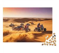 Offroad Rally Jigsaw Puzzles 1000 Pièces Recyclable Material Desert Rally Senior Puzzles Impossible Hard Difficult Challenging Éducatif Game for Men 70x50cm/1000pcs