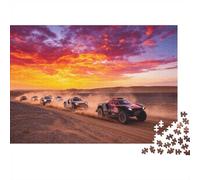 Offroad Rally Jigsaw Puzzles 1000 Pièces Recyclable Material Racing Trucks Senior Puzzles Impossible Hard Difficult Challenging Éducatif Game for Men 70x50cm/1000pcs