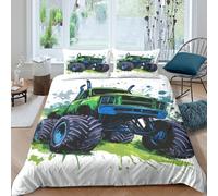 Offroad truck graphic Linge de Lit résistante 3 Pièces 3D Imprimée Confortable Cartoon vehicle Ensemble De Literie avec Taie d'oreiller Ultra Douce for Chambre à Coucher Super king（260x220cm）