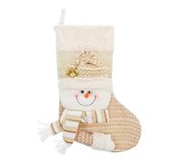 OFFSCH 1 Pièce Pendentif De Noël Veille Décoration De Chaussettes De Noël avec Classique Décoration De De Noël Décorations Étiqueter Peluche Brodé Tissu Non Tissé Blanche