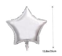 OFFSCH 10 Pièces Ballons Étoile Argentés Réutilisables pour Décoration Fête Saint Valentin Mariage Anniversaire