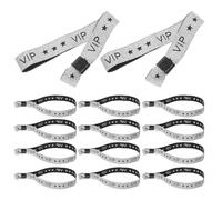 OFFSCH 100 Bracelets Vip en Tissu Argenté pour Concerts et Festivals Légers et Résistants Adaptés aux Anniversaires et Expositions