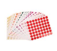 OFFSCH 100 Feuilles Autocollants Ronds Colorés Adhésifs Gommettes Amovibles pour Organisation Bureau Étiquettes DIY Polyvalentes pour Scolaires et Maison