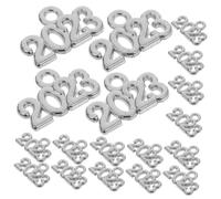 OFFSCH 100 pièces Breloques Petites Pendentifs pour Fabrication Bijoux Bracelets Colliers Boucles Oreilles Porte-clés Argenté Compatible Corde