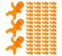 OFFSCH 100 pièces Mini Figurines Orange Plastic Statues For Shower Party Supplies For Ice Cube Games And Memorable Party Favors