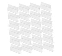 OFFSCH 100 Pièces Support Étiquette de Rayonnage Transparent Porte-étiquette PVC Réutilisable pour Affichage de Prix Magasin Clips pour et Commerce de Détail