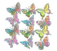 OFFSCH 12 Pièces Autocollants Magnétiques pour Fenêtre Décoratifs Collision pour Moustiquaire et Porte Stickers Colorés et Réparateurs Décran