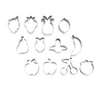 OFFSCH 12 pièces Emporte Inox pour Biscuits Forme Fruits été Moules Pâtisserie DIY Polyvalents pour Pâte Fondant et Décorations Festives